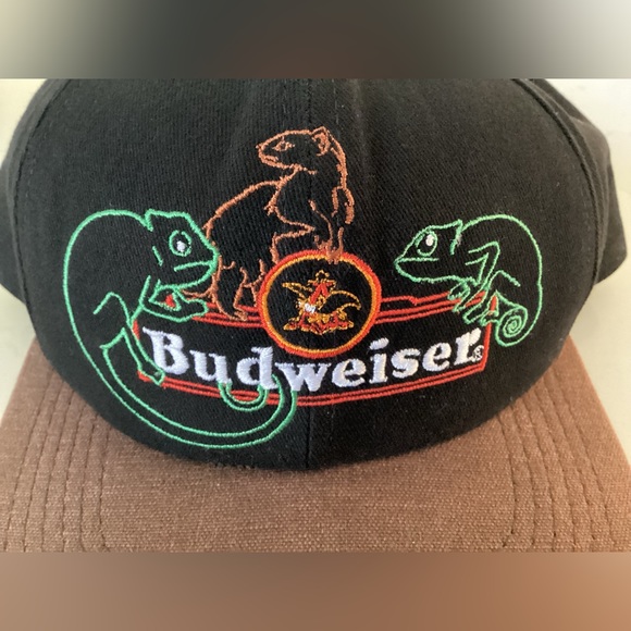 Vintage Budweiser Beer Anheuser Busch Louie the Lizard 1996 Hat Snapback - Picture 5 of 5